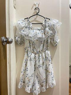 [Mishow] White Floral Romper