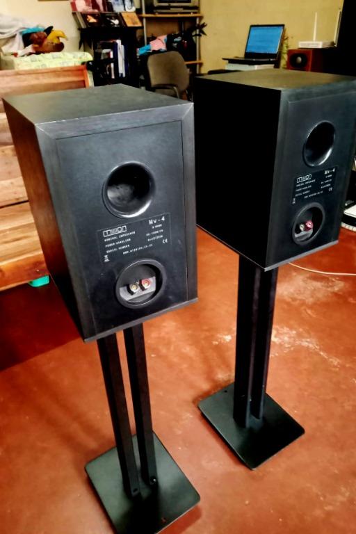 Mission Mv4 Audiophile Speakers UK with Speaker Stand spikes