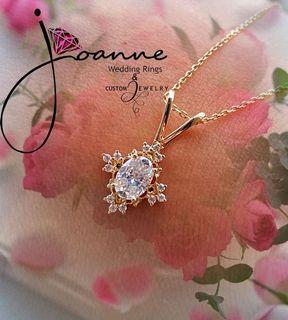 Necklace / Moissanite Ladies Necklace / Gift for her / We accept Credit Card payments