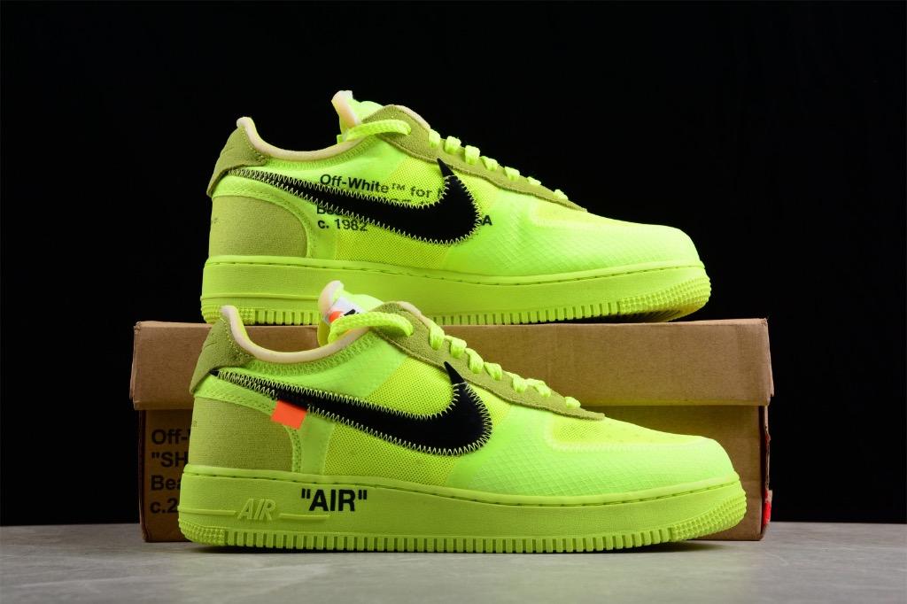 Nike Air Force 1 Low Off-White Volt Men's - AO4606-700 - US