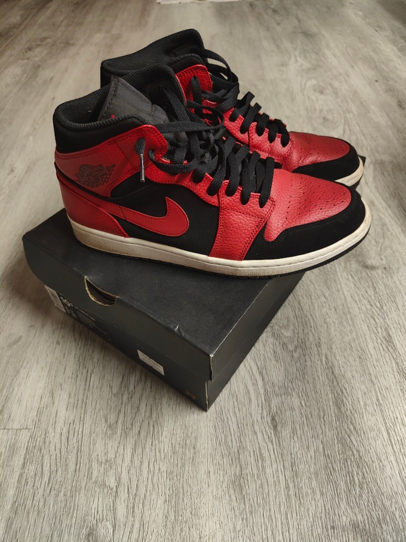 Air jordan 1 mid chicago bulls top