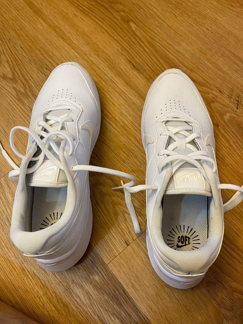 nike knit shoes white