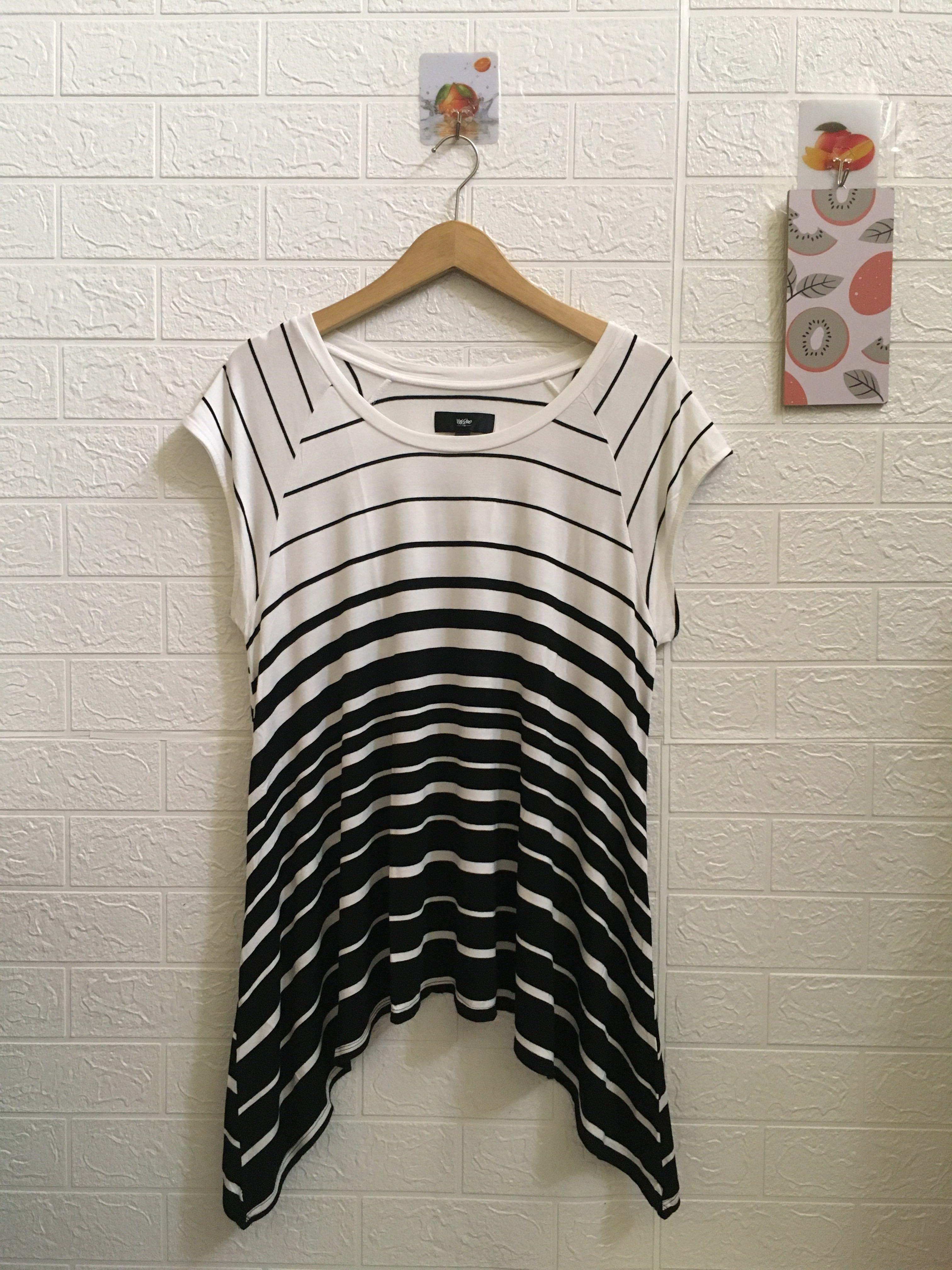 NO NEGO📌Stripe Mossimo, Fesyen Wanita 