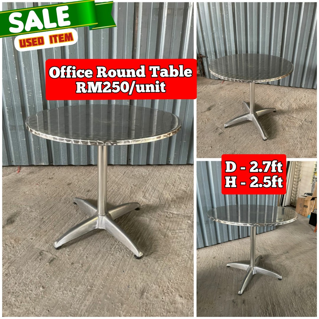 Office Round Table Used Furniture, Furniture & Home Living, Furniture