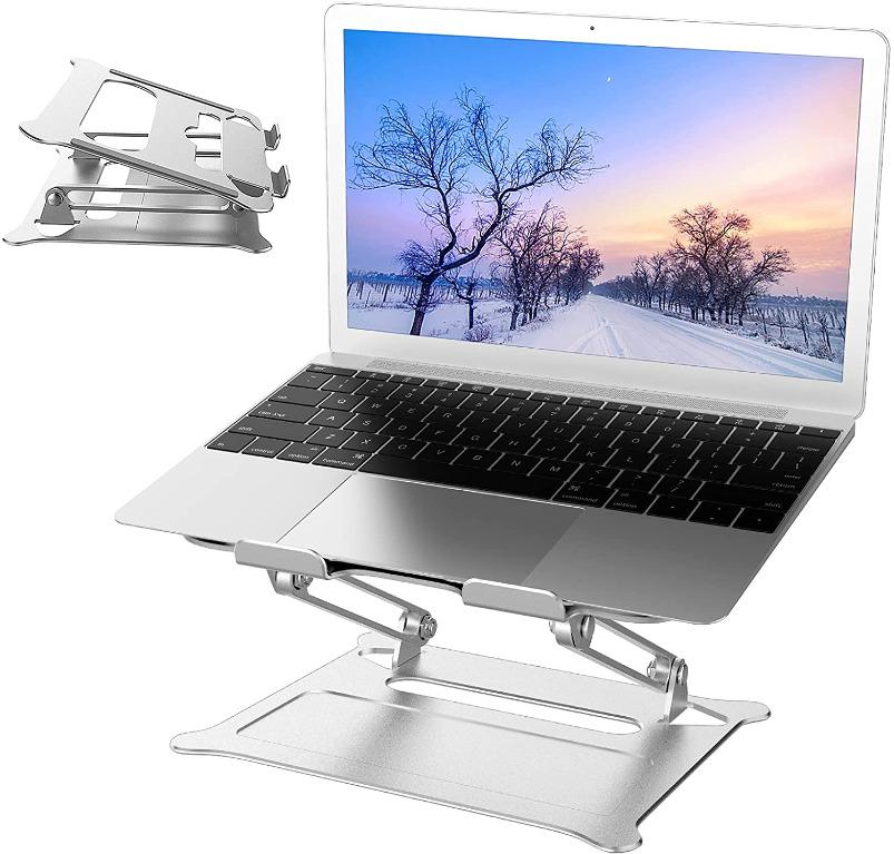 Up to 17 Dell Aluminum Foldable Portable Laptop Desk Holder Ergonomic Adjustable Notebook Stand Compatible for MacBook Air Pro HP Adjustable Laptop Notebook Stand Holder Riser Portable 
