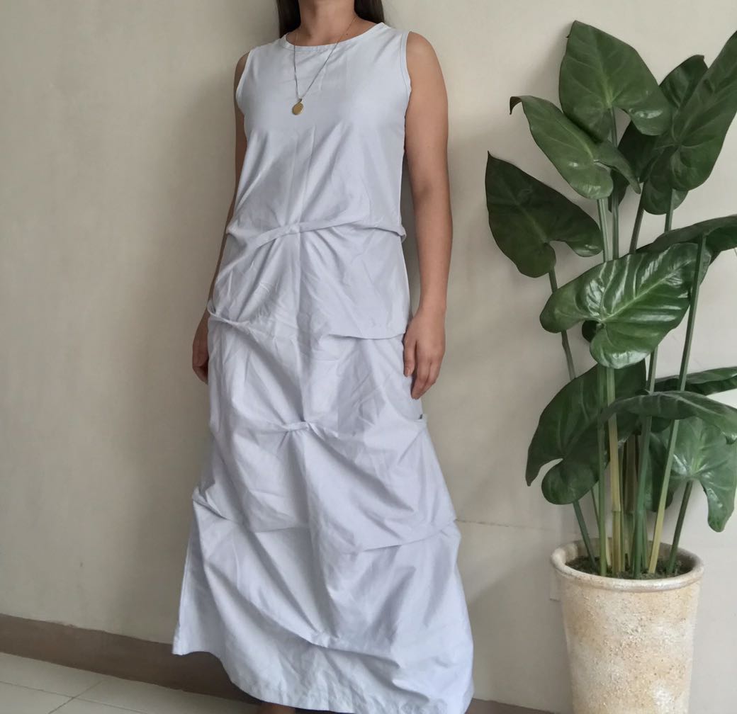 POWDER BLUE maxi dress,s to m, Women's Fashion, Dresses & Sets, Dresses