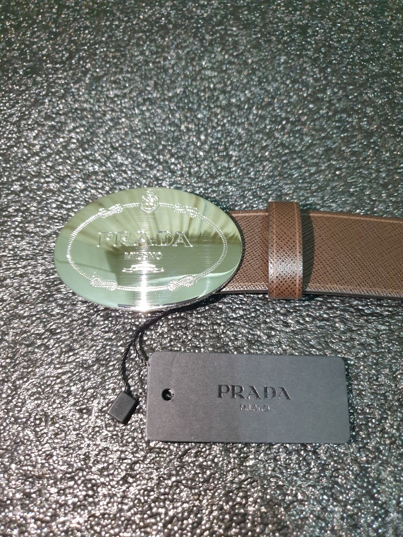 Saffiano prada vanity new arrivals belt with case
