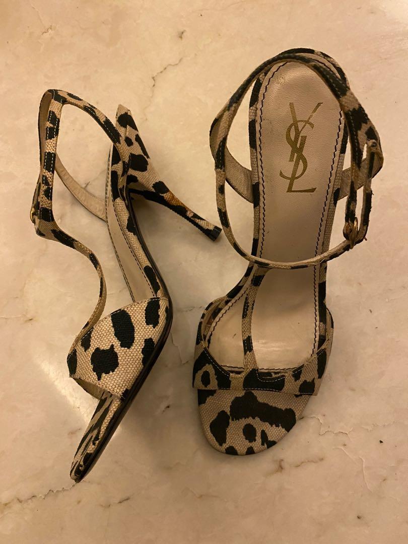 leopard print ysl heels