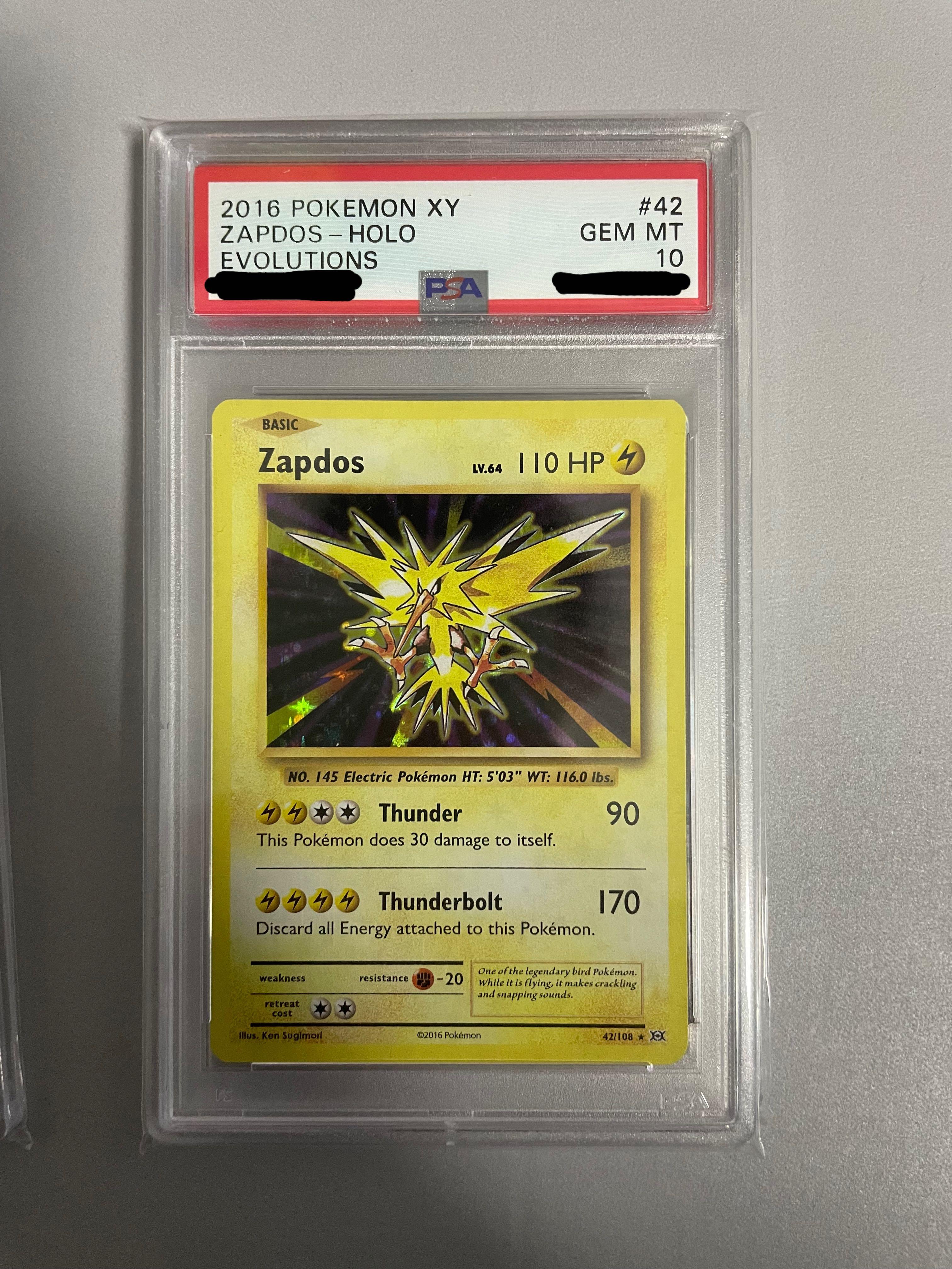 PSA 10 Zapdos Evolutions, Hobbies & Toys, Toys & Games on Carousell