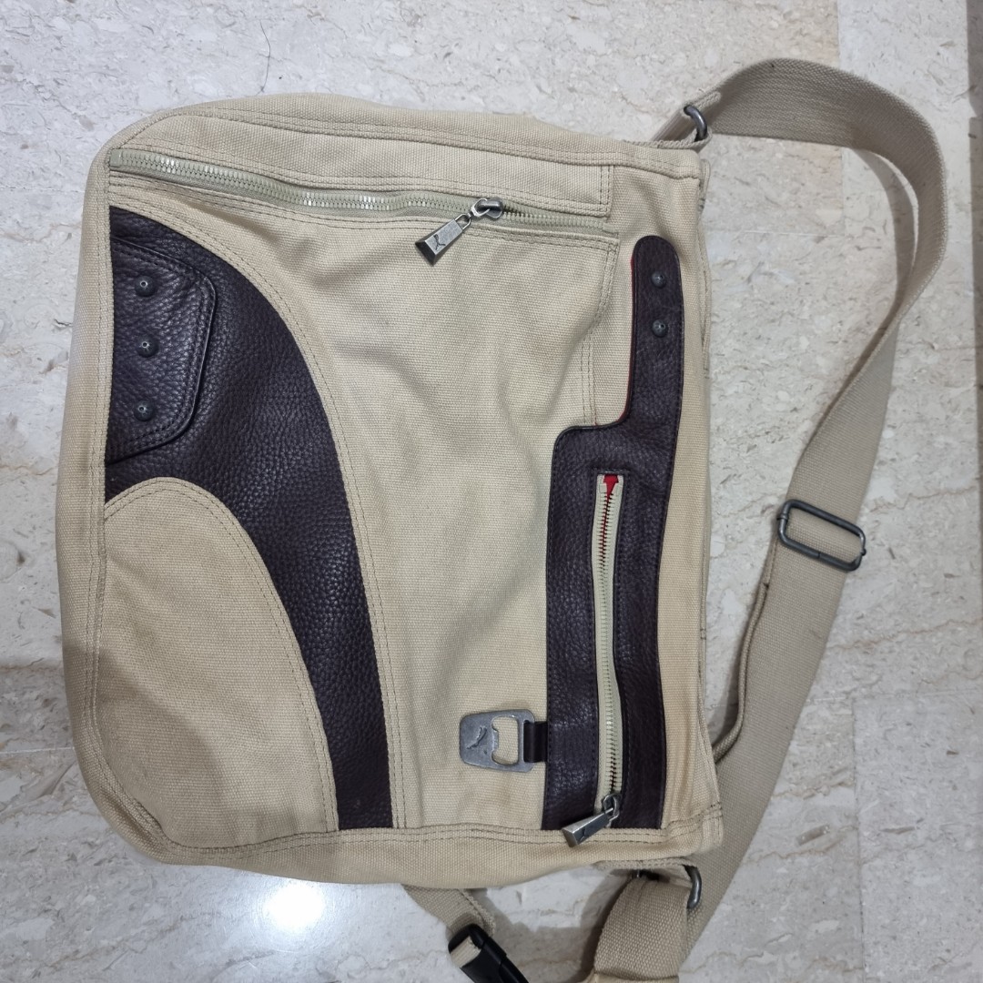 PUMA canvas messenger laptop bag, Men's Fashion, Bags, Sling Bags on