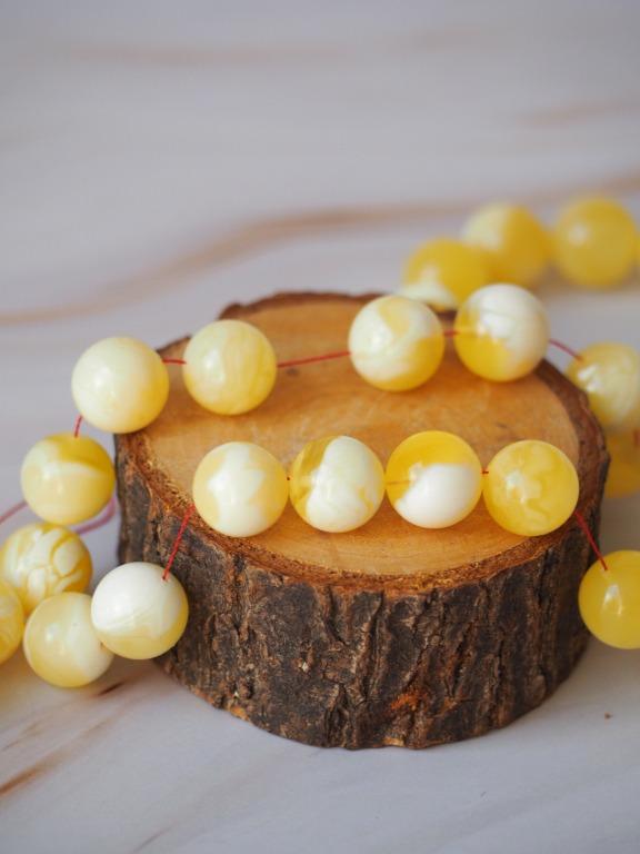White amber clearance beads