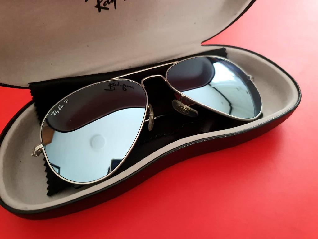 Ray Ban Aviator Mirror Flash Lens Silver Polarized 2nd Hand, Men's Fashion,  Watches & Accessories, Sunglasses & Eyewear on Carousell