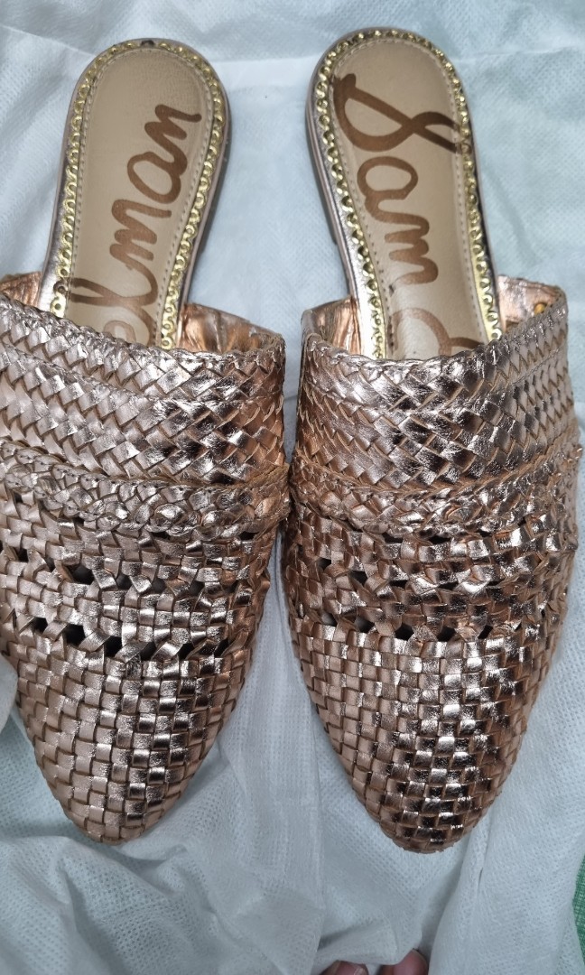 Sam Edelman metallic rose gold flat 