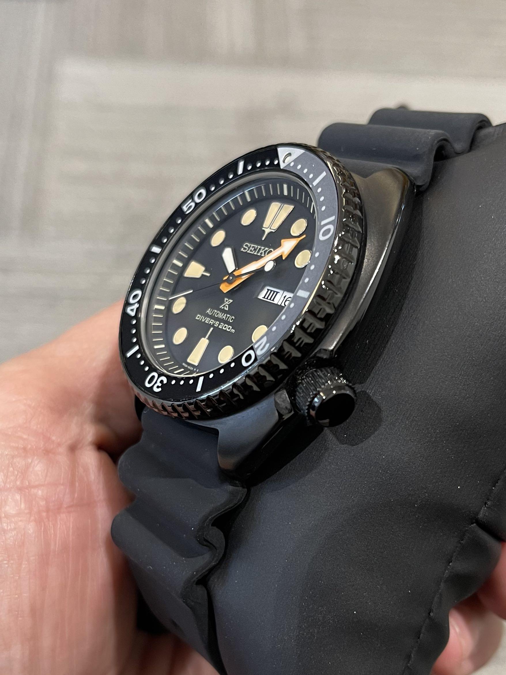 SOLD Seiko SRPC49K1 Black Series Turtle Men s Fashion Watches