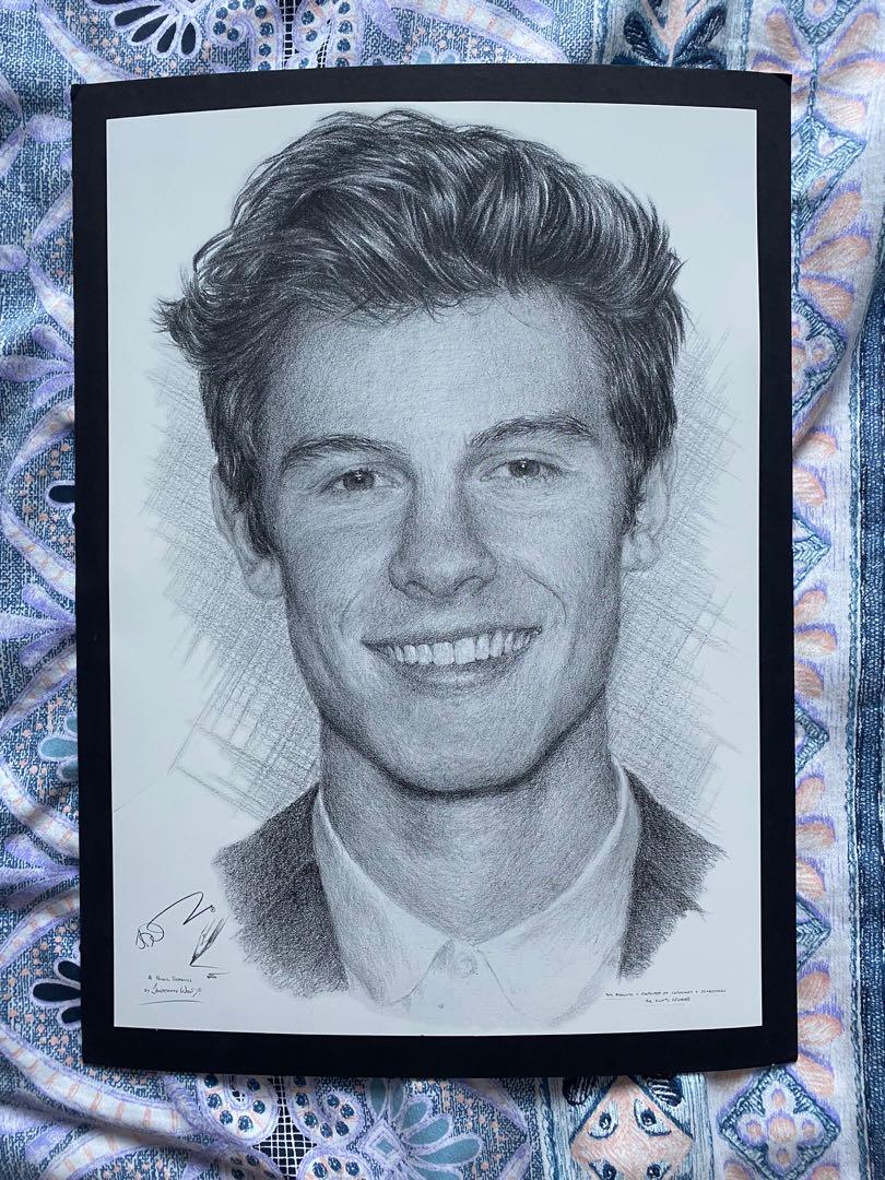 Shawn Mendes portrait, Hobbies & Toys, Stationery & Craft, Art & Prints