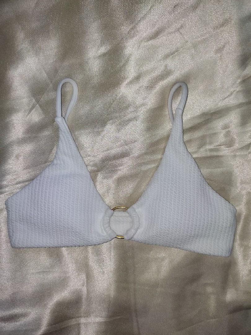 Shein White Ring Bikini Top, Women's Fashion, Swimwear, Bikinis