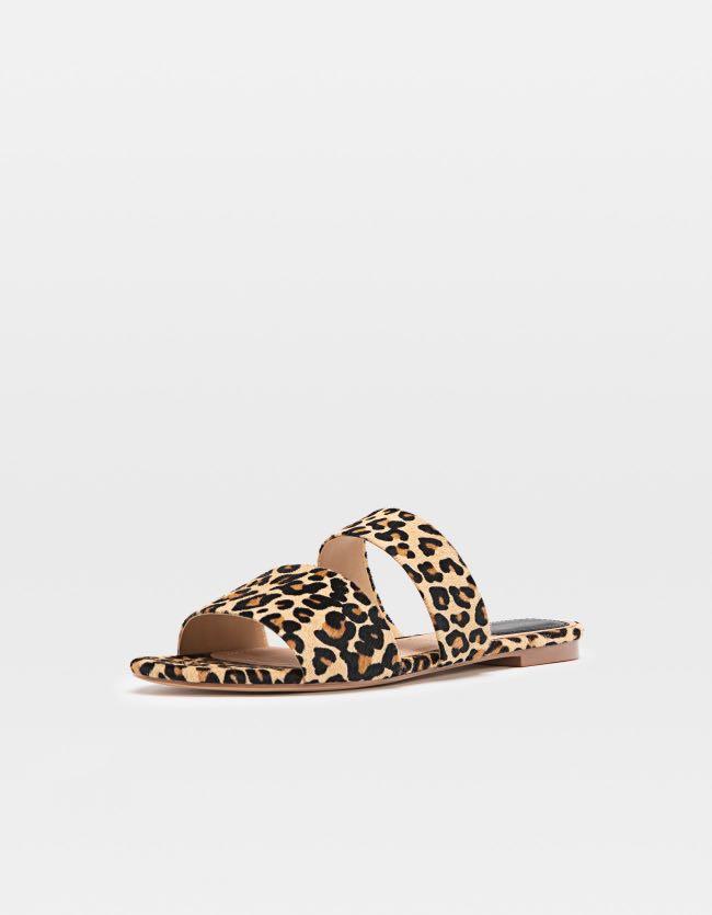 leopard print sandals flat