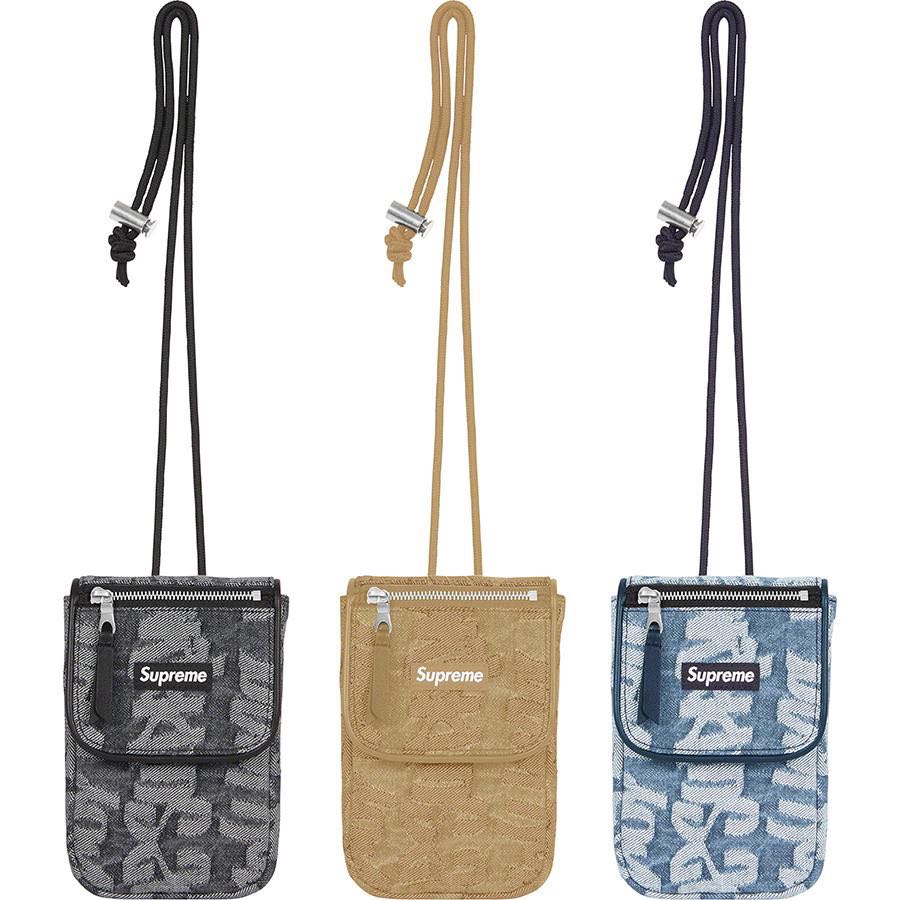 ショルダーバッグSupreme Fat Tip Jacquard Denim Sling Bag