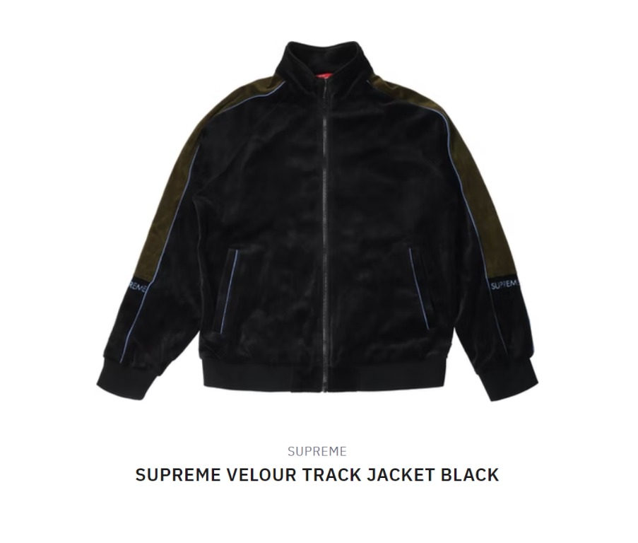 Supreme velour deals jacket