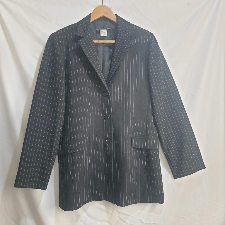 Suzanne Grae Blazer Stripe Fesyen Wanita Pakaian Wanita Baju