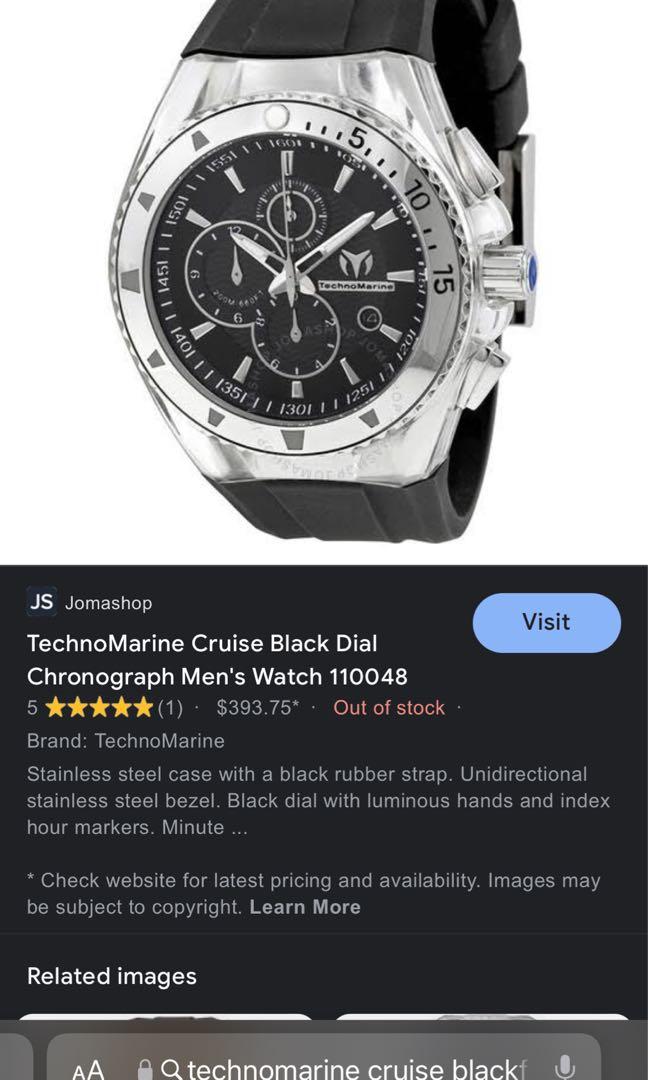 Technomarine cruise chrono Black face Men s Fashion Watches