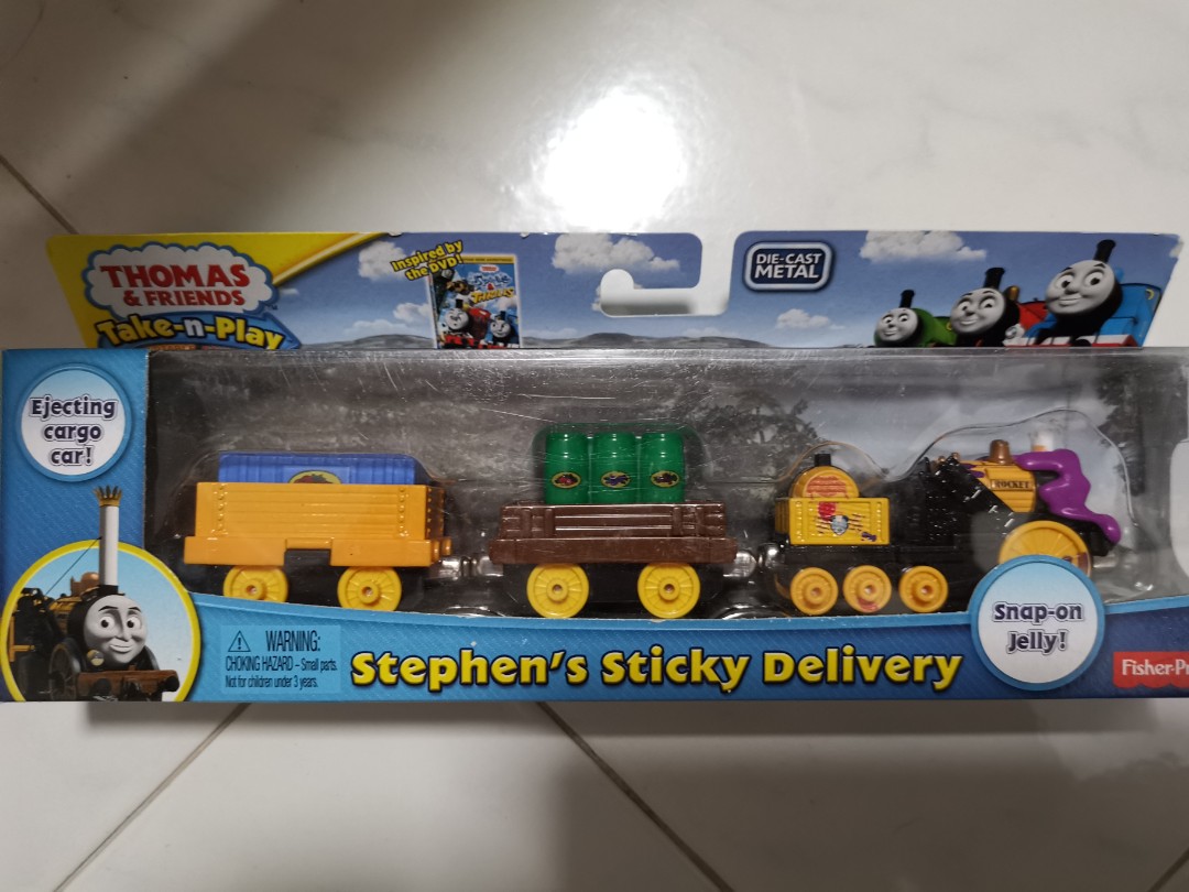 Thomas & Friends Take-n-Play Stephen's Sticky Delivery [BNIB], Hobbies ...