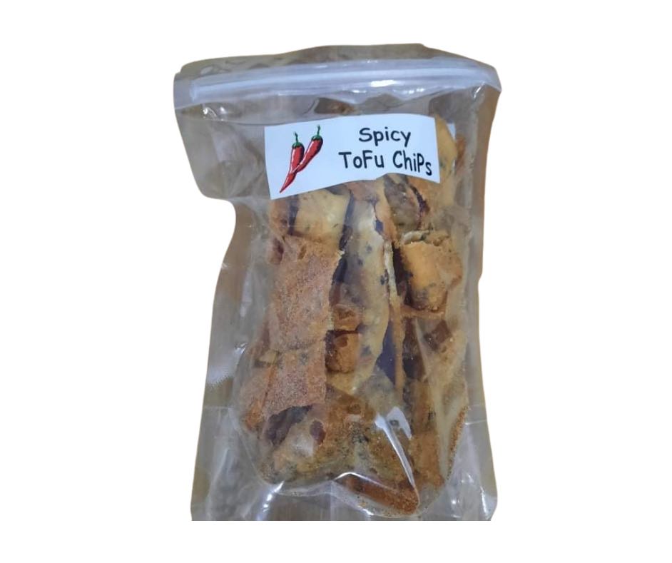 Vegan Tofu chips spicy, cheese, sour cream, bbq, white cheddar