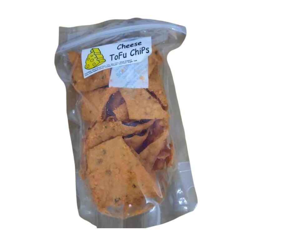 Vegan Tofu chips spicy, cheese, sour cream, bbq, white cheddar