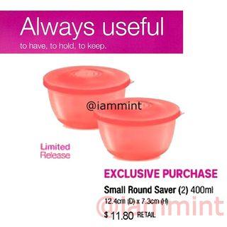 Tupperware Small Round Container 80ml /150ml ( 2pc/4pc)