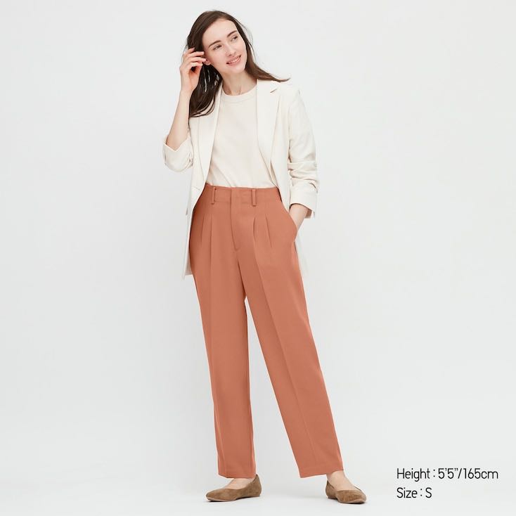 Uniqlo XL brown drape pants slack licin 