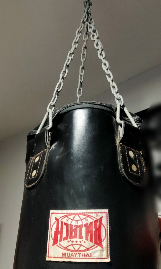 Used Punching Bag and pair of gloves set, Sports Equipment, Other