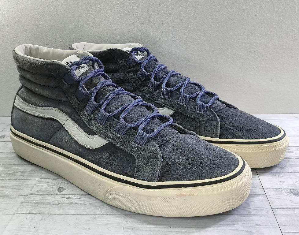 Vans Sk8 High Reissues Pig Suede Grisaille Fesyen Pria Sepatu