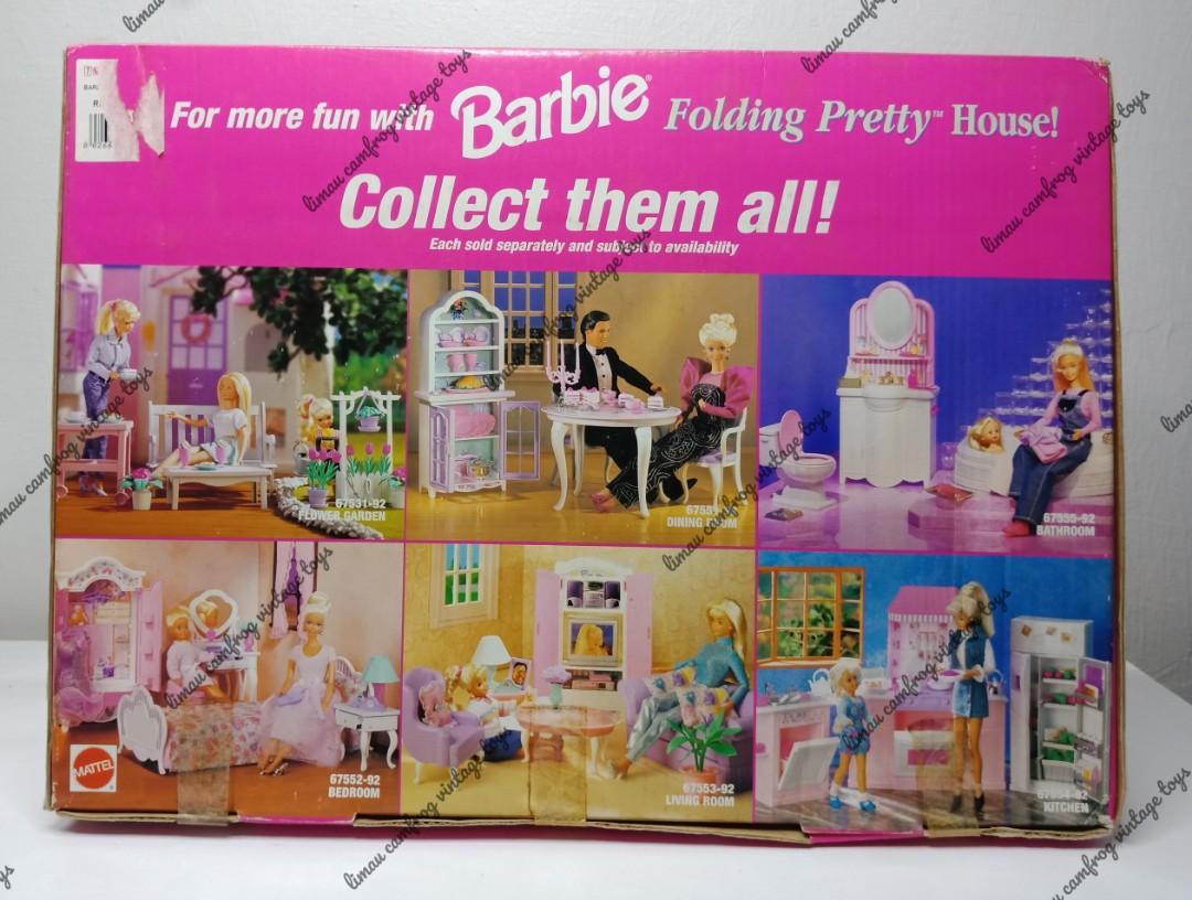 Jogo Barbie jardim de flores - Linda casa dobrável (1996 Arcotoys, Mattel)