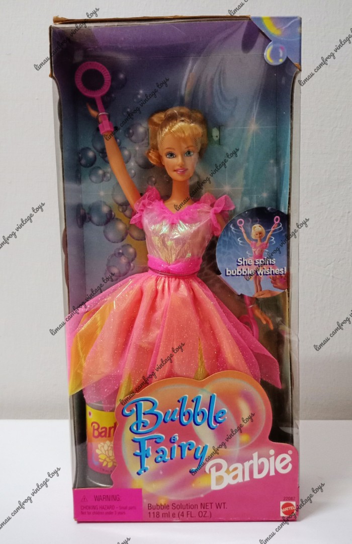 VINTAGE 1998 MATTEL MISB BARBIE BUBBLE FAIRY PRINCESS DOLL, Hobbies