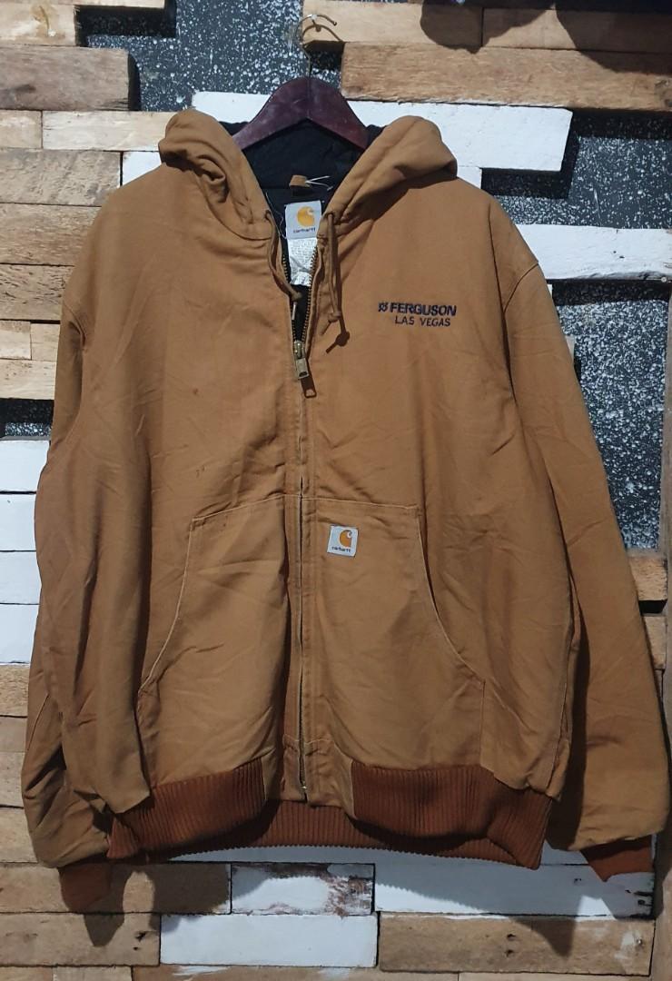 VINTAGE CARHARTT DUCK CANVAS HOODIES ZIPPER JACKET