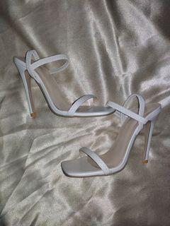 White Stilleto Sandals