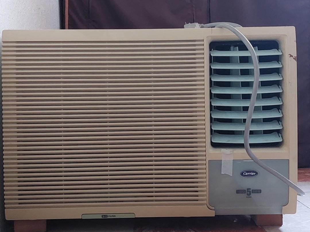 Window Type Carrier Aircon, TV & Home Appliances, Air Conditioning and Heating on Carousell