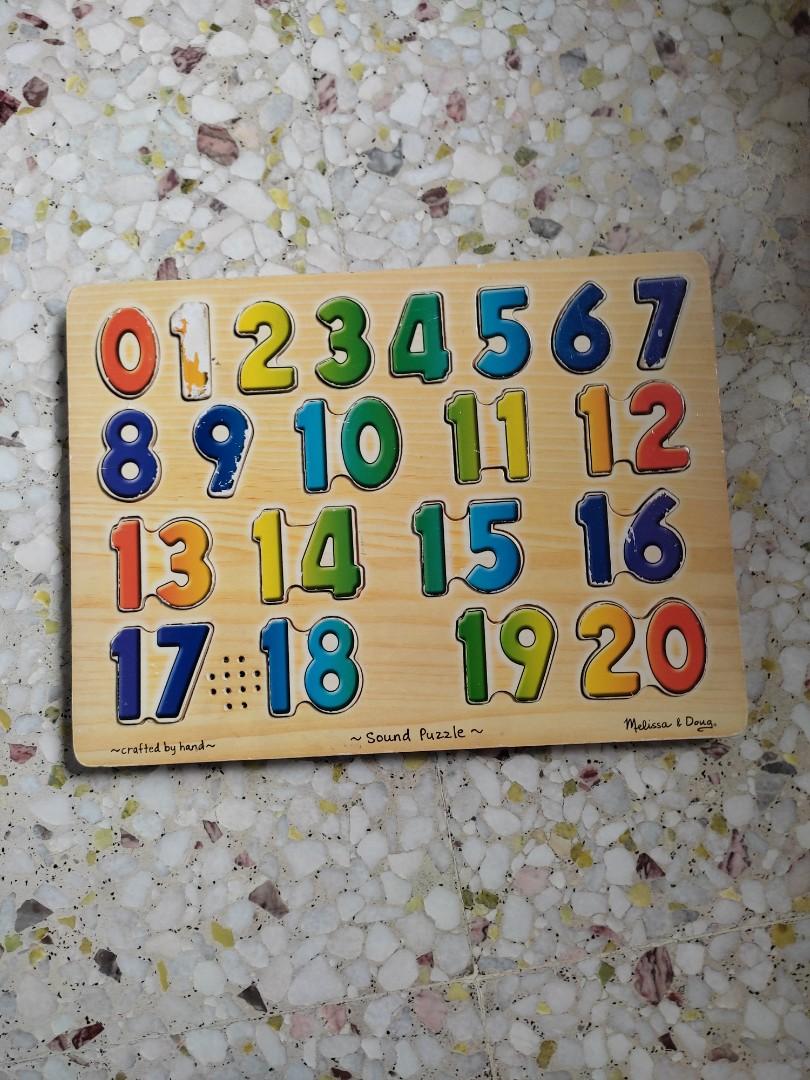 Wooden alphabet and number puzzles, Hobbies & Toys, Toys & Games on