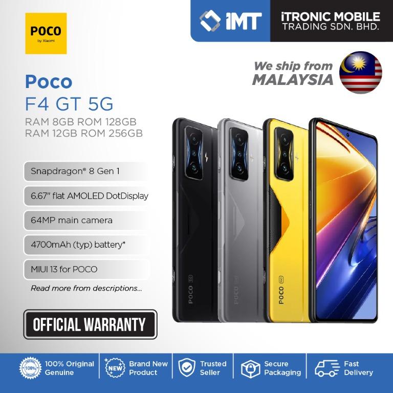 POCO F4 GT 5G (8GB+128GB / 12GB+256GB) Smartphone - Original 1 Year  Warranty By POCO Malaysia
