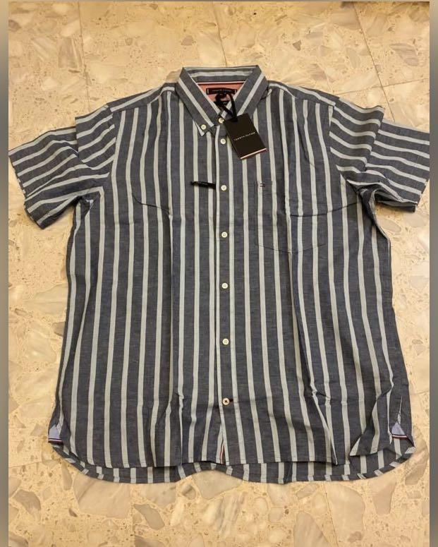 XXL Tommy Hilfiger Men s Slim Bold Co Li Stripe Shirt S S Sweatshirt Carousell