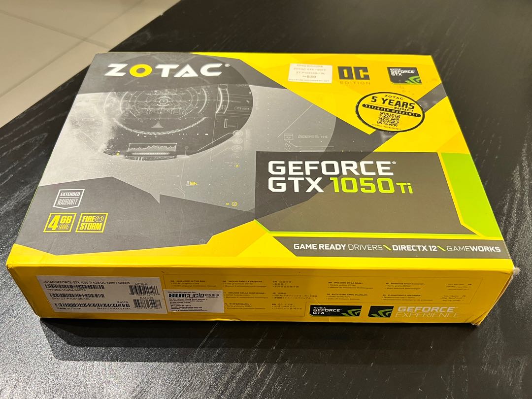 Zotac geforce gtx 1050 deals ti oc 4gb gddr5