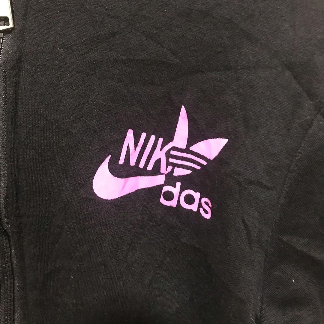 ADIDAS X NIKE SWEATER HOODIE BIG LOGO FAKE