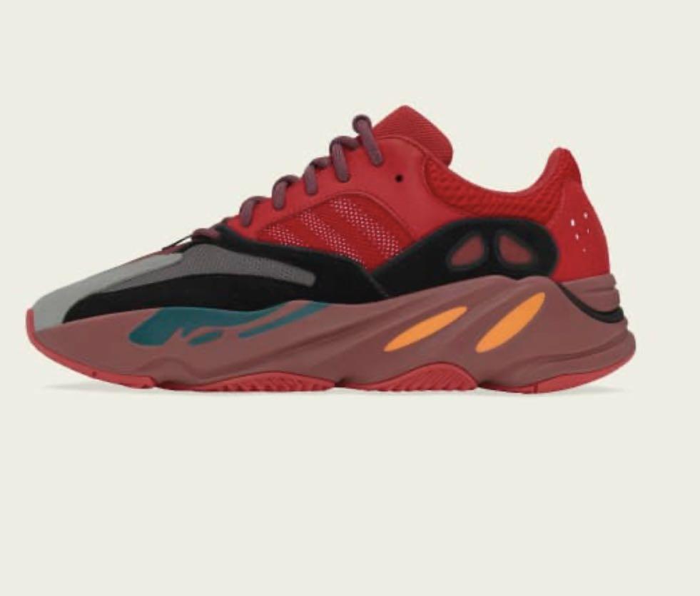 Red yeezy new arrivals 700