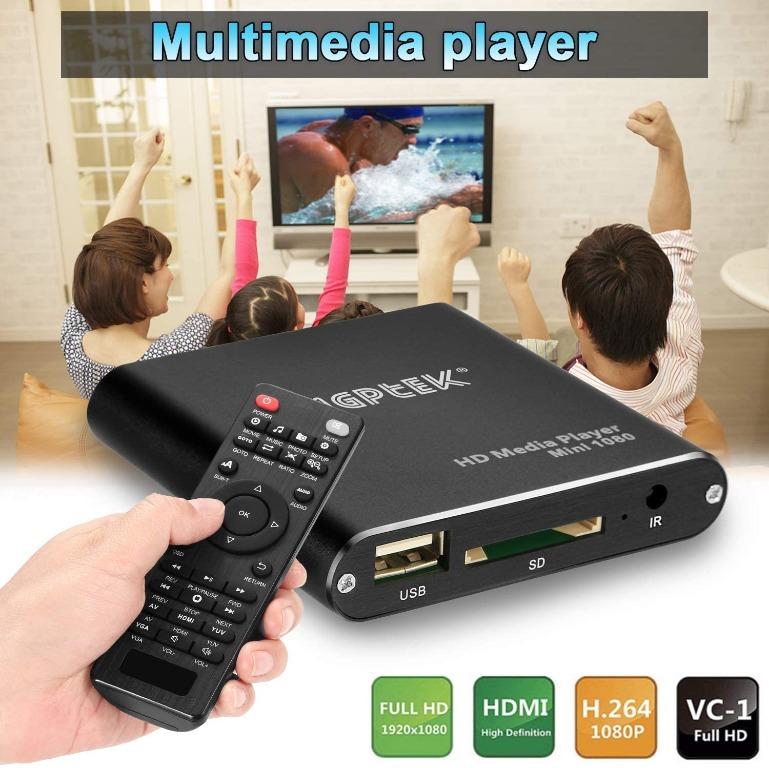 AGPTEK HDMI Media Player, Mini 1080p Full-HD Ultra HDMI Digital Media Player  for -MKV/RM- HDD USB Drives and SD Cards (Black), Computers  Tech, Parts   Accessories, Other Accessories on Carousell