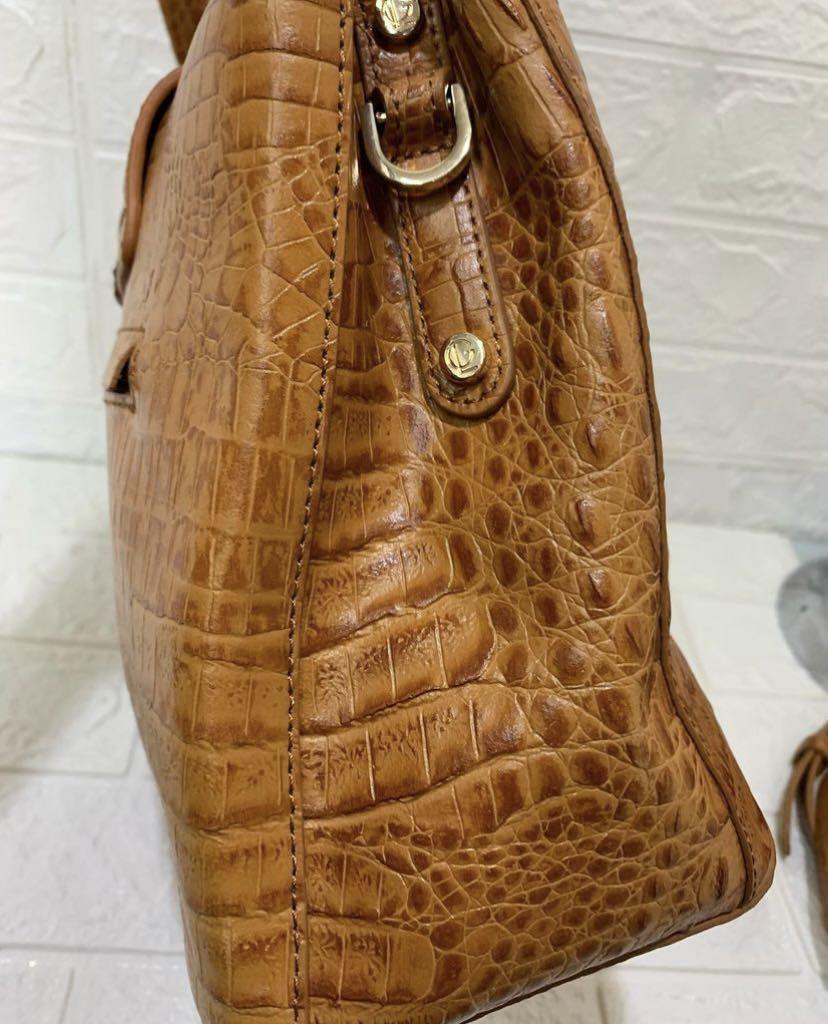 Guy Laroche Crocodile Print Leather Bag