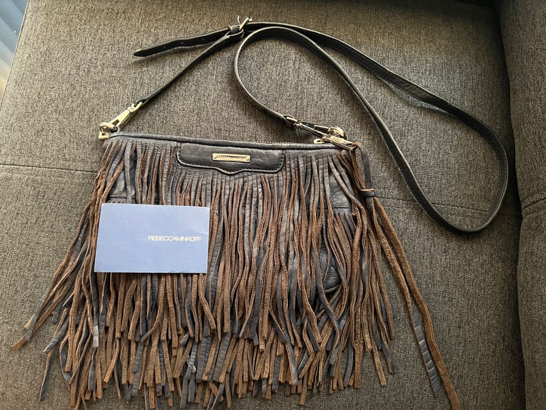 Authentic RM Rebecca Minkoff Fringe Crossbody Bag, Luxury, Bags & Wallets on Carousell