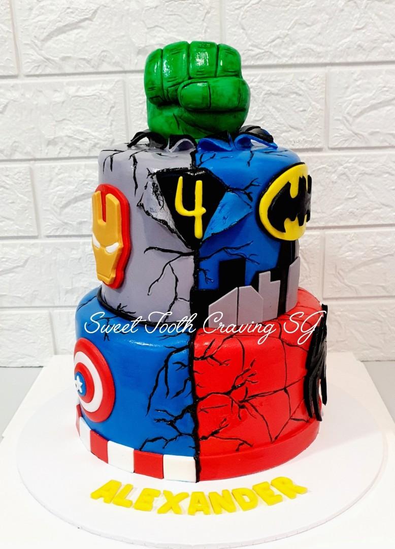 Avengers Birthday Cake Idea and Party Supplies | Kenarry