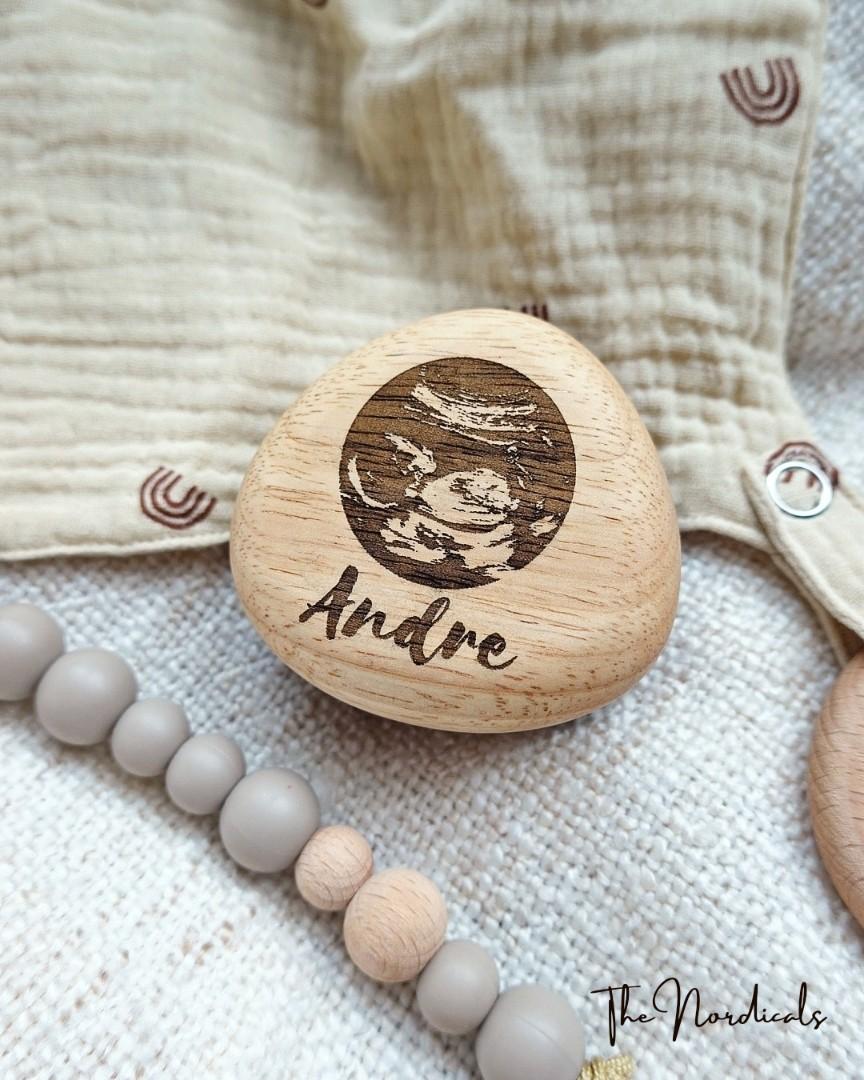 Baby Keepsake Box Umbilical Cord & Fetal Hair Ultrasound Engraving