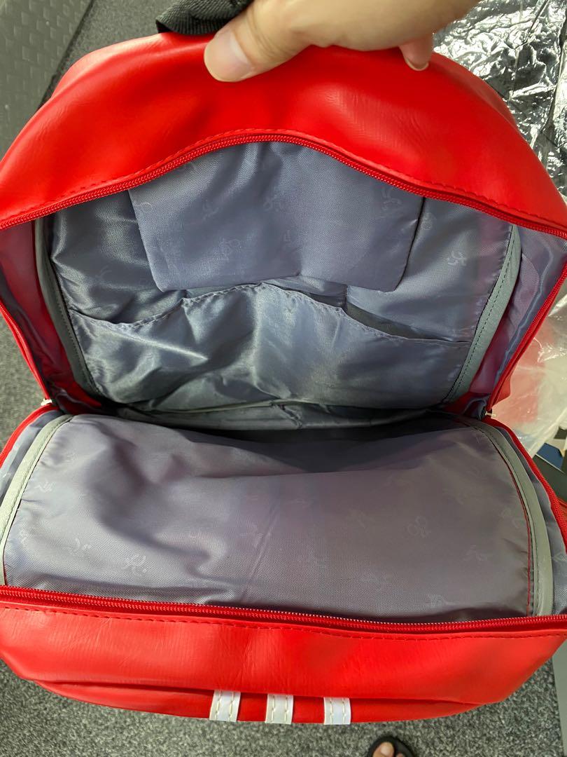 Backpack (Category: Backpacks) located in Singapore. Submitted by max_ong (Listing ID 1167037831, Image 5). Description: EPL team bag (Leather PVC type) Liverpool @ $15 Man Utd @ $15.