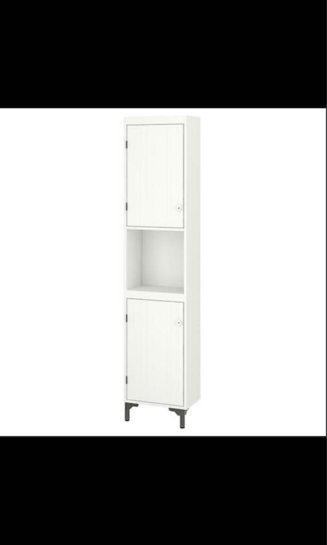 Bathroom Storage, IKEA, white LILLANGEN high Furniture & Home
